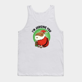 I'm Judging You Capybara Santa Tank Top